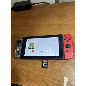 Nintendo Switch Console Neon Blue & Red Joy-Con, With 1 Game ( Read )